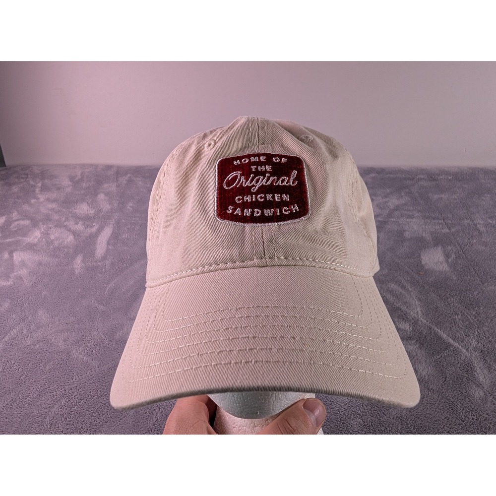 Chick-fil-A Home of the Original Chicken Sandwich Tan Baseball Hat Adjustable